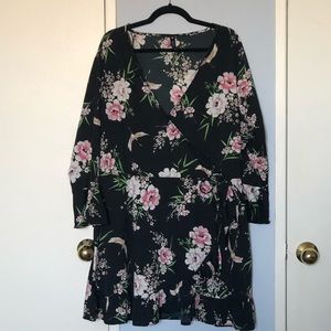 Influence Faux Wrap Floral Dress
